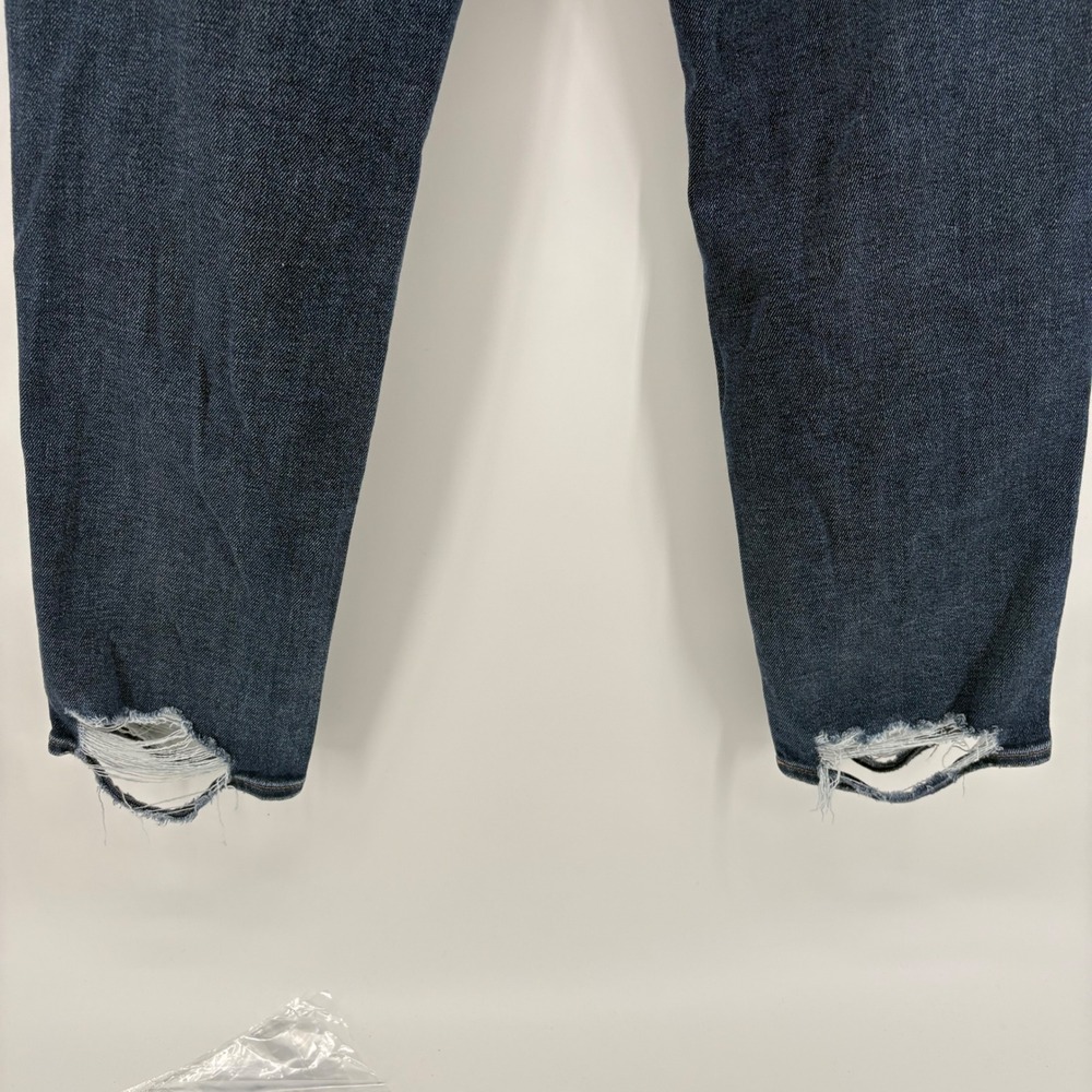 American Eagle Outfitters Womens Tomgirl Jeans Distressed Dark Wash Size 14 Long - Picture 5 of 10
